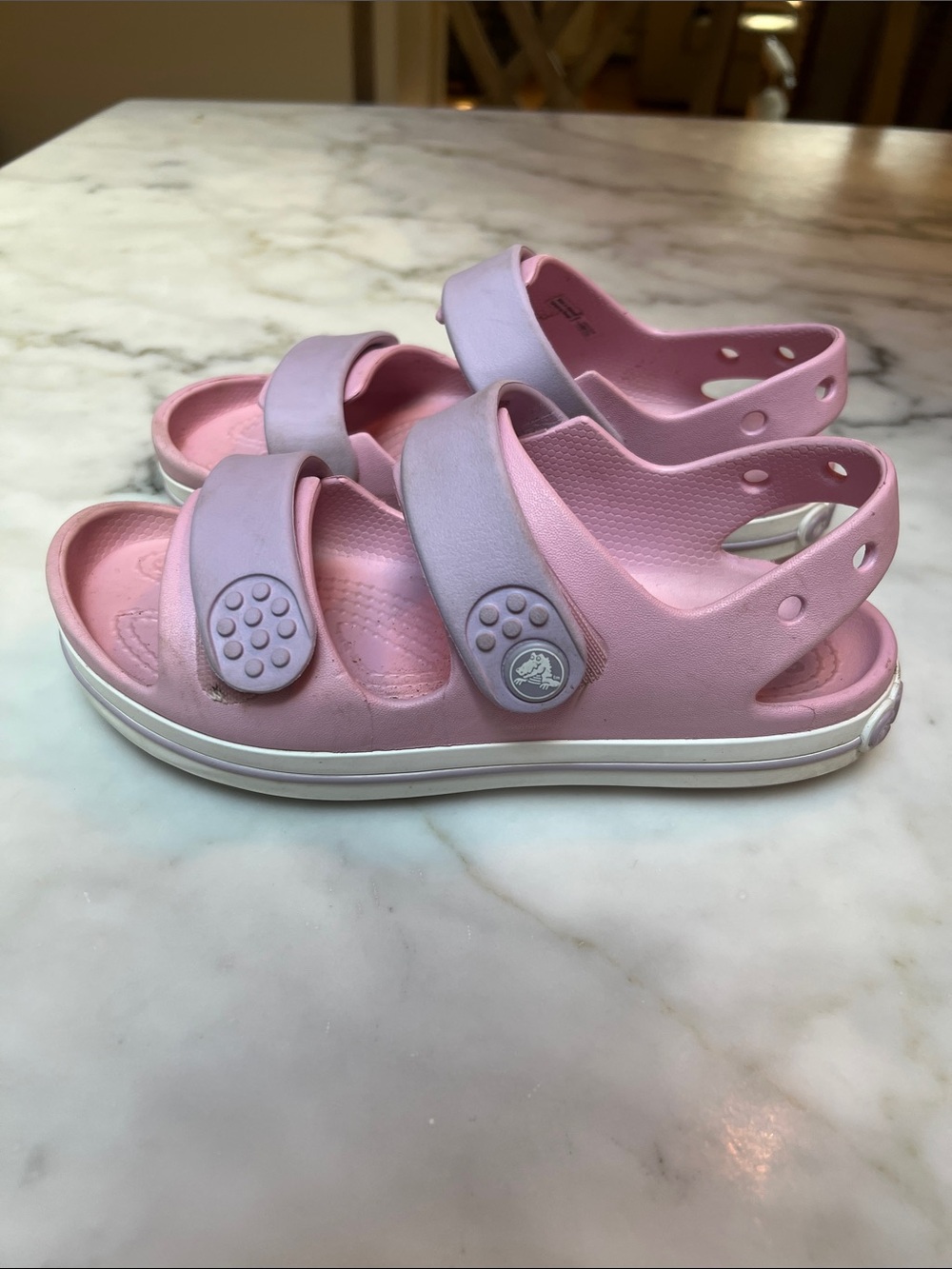 CROCS Kids Pink Adjustable Strap Sandals